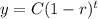 y=C(1-r)^{t}