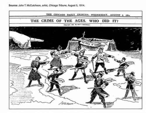 How soon after war broke out was this cartoon published