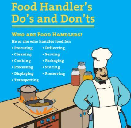 Food handlers are required to do which of the following at work