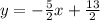 y = -\frac{5}{2} x + \frac{13}{2}