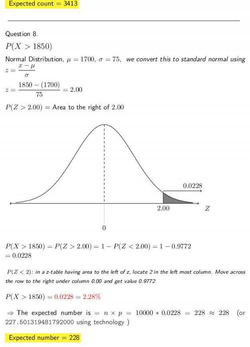 Asap for brainliest:  the mean score for a standardized test is 1700 points. the results are normall