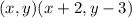 (x,y)\rigtharrow (x+2,y-3)