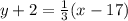 y+2=\frac{1}{3}(x-17)