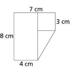 What is the area of the figure below? a. 22 cm2 b. 24 cm2 c. 48.5 cm2 d. 56 cm2