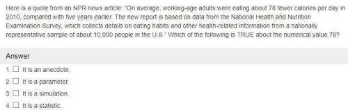 Here is a quote from an npr news article: “on average, working-age adults were eating about 78 fewe