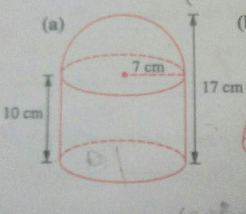 Find the volume and surface area of the following solid: a hemisphere attached on top of a cylinder.