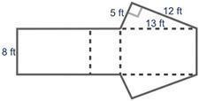 Due today (05.06)use a net to find the surface area of the right triangular prism shown below: 88