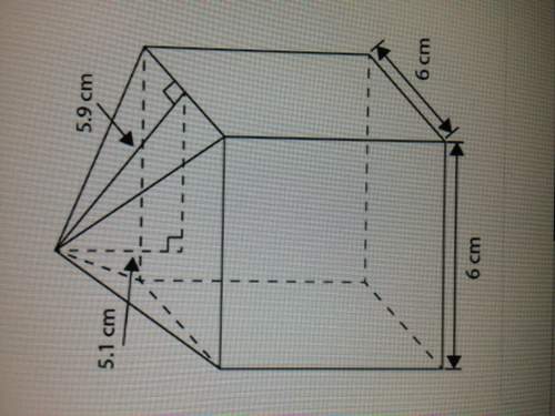 The diagram below shows a pyramid glued to a the top of a cube.given that the slant height of the py