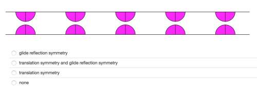 Identify the symmetry in the frieze pattern. asap!