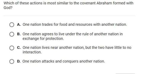 Which of these actions is most similar to the covenant abraham formed with god?