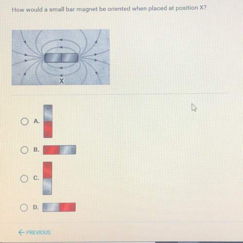 How would a small bar magnet be oriented when placed at position x?