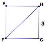 Given: efgh is a square find the length of fh.