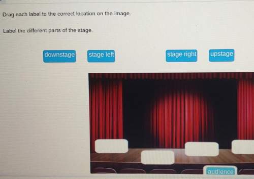 Drag each label to the correct location on the image.label the different parts of the stage.