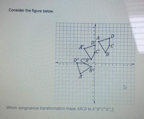 Consider the figure below. which congruence transformation maps abcd to a''b''c''d"?