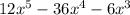 12x^5-36x^4-6x^3