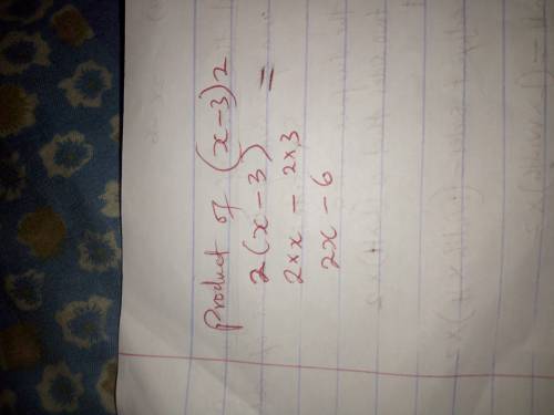 Find the product of (x − 3)2.) ( Group of answer choices x2 + 6x + 9 x2 − 9 x2 − 6x + 9 x2 + 9