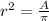 r^2=\frac{A}{\pi}