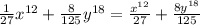 \frac{1}{27}x^{12}+\frac{8}{125}y^{18}=\q\frac{x^{12}}{27}+\frac{8y^{18}}{125}