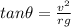 tan \theta= \frac{v^2}{rg}
