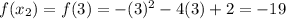 f(x_2)=f(3)=-(3)^2-4(3)+2=-19