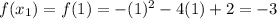f(x_1)=f(1)=-(1)^2-4(1)+2=-3