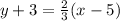 y + 3 = \frac{2}{3}(x -5)