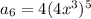 a_{6} =4(4x^3)^{5}