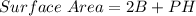 Surface\ Area = 2B+PH