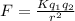 F=\frac{Kq_1q_2}{r^2}