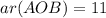 ar(AOB)=11