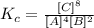 K_c=\frac{[C]^8}{[A]^4[B]^2}
