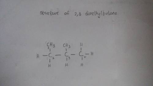 Draw the structure of 2,3-dimethylbutane.