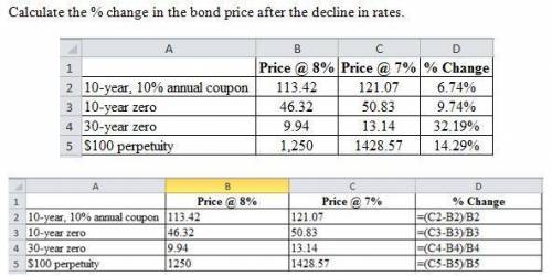 A bond trader purchased each of the following bonds at a yield to maturity of 8%. Immediately after