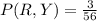 P(R,Y)=\frac{3}{56}