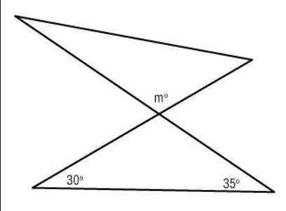 Find the value of m in the following figure. Note: The figure is not drawn to scale. 30° 35 aOе mº=