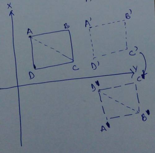 37. Rectangle ABCD is graphed on a coordinateRectangle A'B'C'D' is formed by translating ABCD 2 unit
