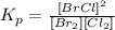 K_p=\frac{[BrCl]^2}{[Br_2][Cl_2]}