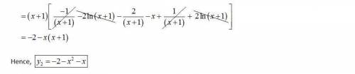 The indicated function y1(x) is a solution of the given differential equation. Use reduction of orde