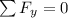 \sum{F_{y}}=0