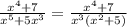 \frac{x^4+7}{x^5+5x^3}=\frac{x^4+7}{x^3(x^2+5)}