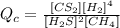 Q_c=\frac{[CS_2][H_2]^4}{[H_2S]^2[CH_4]}