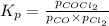 K_p=\frac{p_{COCl_2}}{p_{CO}\times p_{Cl_2}}