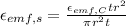 \epsilon_{emf,s} = \frac{\epsilon_{emf,C}tr^2}{\pi r^2t}