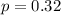 p = 0.32