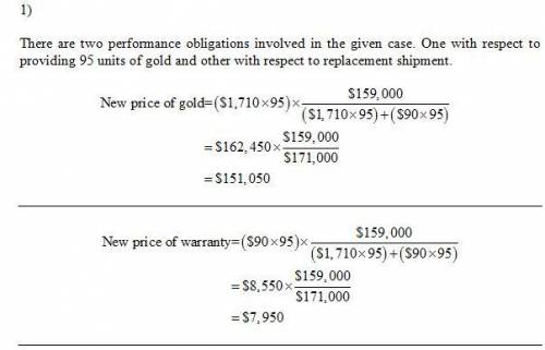 On March 1, 2016, Gold Examiner receives $159,000 from a local bank and promises to deliver 95 units