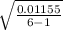 \sqrt{\frac{0.01155}{6-1} }