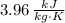 3.96\,\frac{kJ}{kg\cdot K}