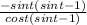 \frac{-sint(sint-1)}{cost(sint-1)}