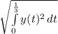 \sqrt{\int\limits^\frac{1}{3} _0 {y(t)^2} \, dt }