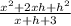 \frac{x^{2}+2xh+h^{2}  }{x+h+3}